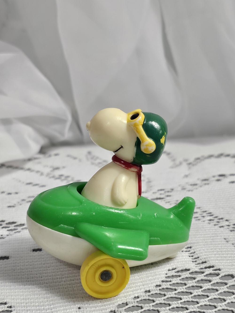 1960s SNOOPY Pilot Fisher Price Little People With Plane